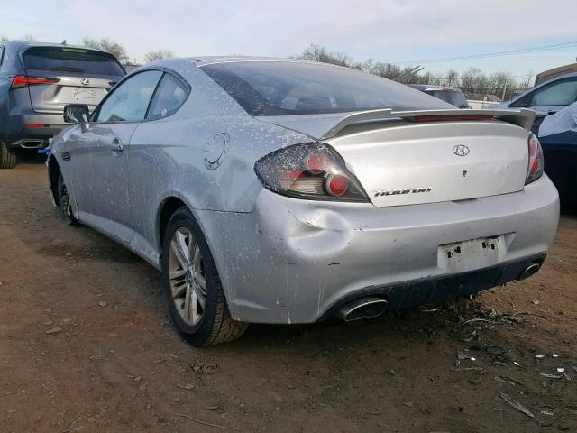 KMHHM66D77U258647 - 2007 HYUNDAI TIBURON GS SILVER photo 3