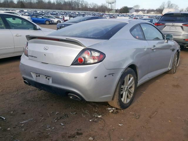 KMHHM66D77U258647 - 2007 HYUNDAI TIBURON GS SILVER photo 4