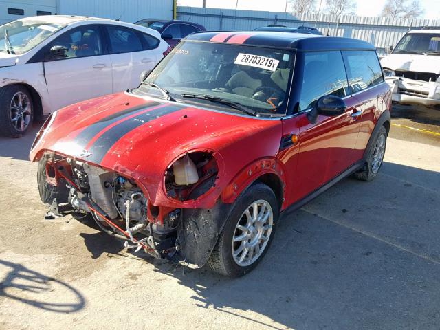 WMWZF3C58ET493041 - 2014 MINI COOPER CLU RED photo 2