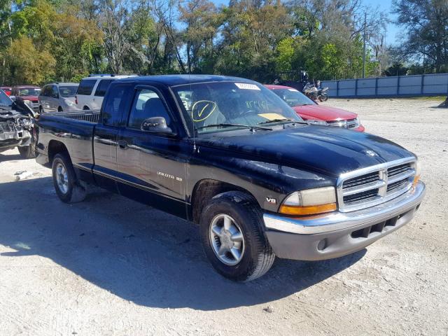 1B7GL22N6YS553858 - 2000 DODGE DAKOTA BLACK photo 1