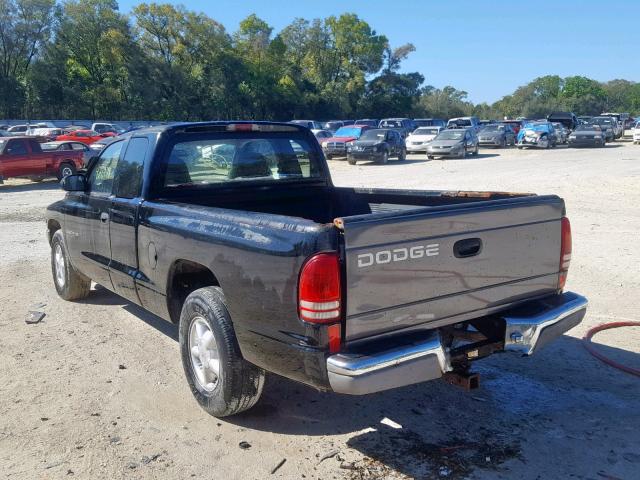 1B7GL22N6YS553858 - 2000 DODGE DAKOTA BLACK photo 3