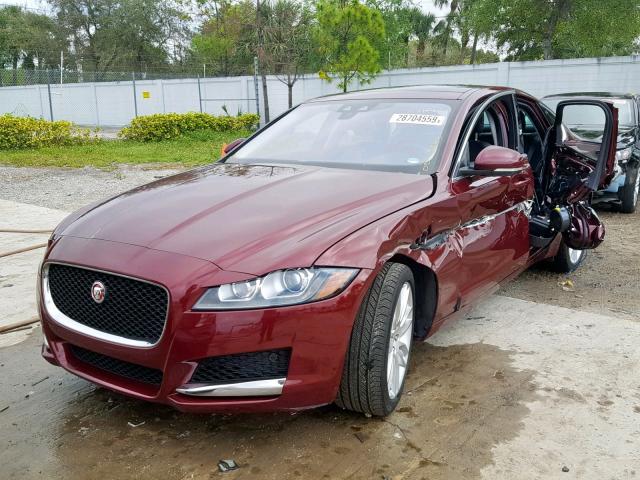 SAJBE4BV3HCY30400 - 2017 JAGUAR XF PRESTIG BURGUNDY photo 2