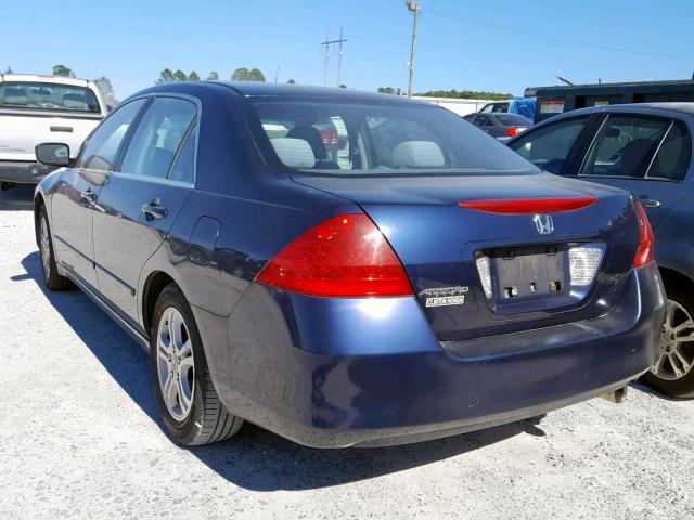 1HGCM563X6A034452 - 2006 HONDA ACCORD SE BLUE photo 3