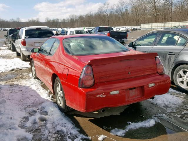 2G1WX12K249301173 - 2004 CHEVROLET MONTE CARL RED photo 3