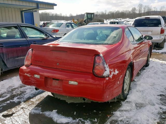 2G1WX12K249301173 - 2004 CHEVROLET MONTE CARL RED photo 4