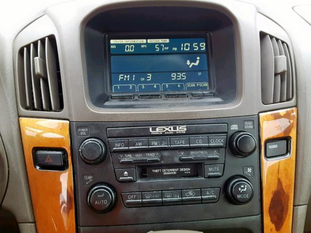 JT6HF10U8Y0131724 - 2000 LEXUS RX 300 WHITE photo 9