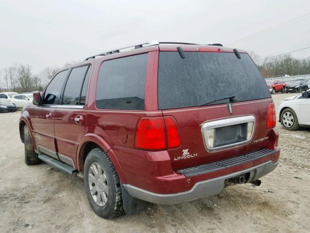 5LMFU28R94LJ10359 - 2004 LINCOLN NAVIGATOR Tünd qırmızı foto 3
