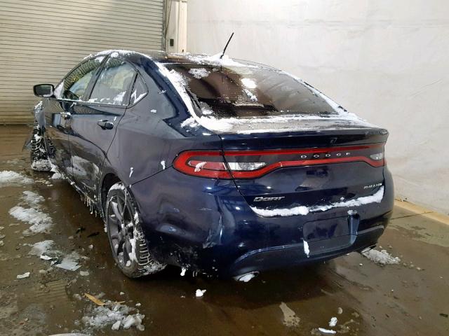 1C3CDFBB0FD268345 - 2015 DODGE DART SXT BLUE photo 3