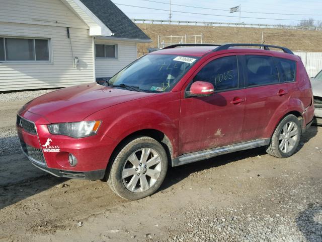 JA4JT3AW8BU021782 - 2011 MITSUBISHI OUTLANDER RED photo 2