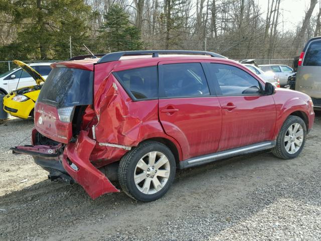 JA4JT3AW8BU021782 - 2011 MITSUBISHI OUTLANDER RED photo 4