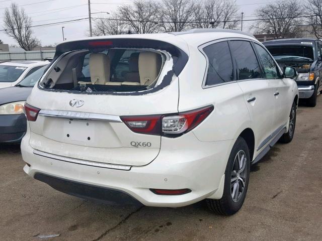 5N1DL0MM7KC511482 - 2019 INFINITI QX60 LUXE WHITE photo 4