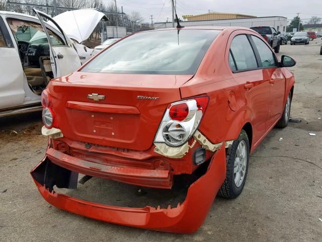 1G1JA5SH3C4156847 - 2012 CHEVROLET SONIC LS 橙色 照片 4
