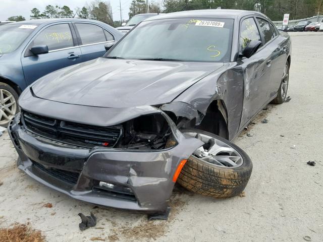 2C3CDXHGXGH139915 - 2016 DODGE CHARGER SX GRAY photo 2