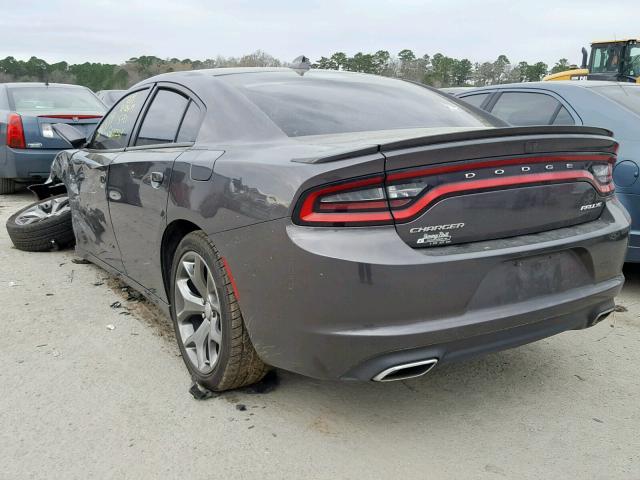 2C3CDXHGXGH139915 - 2016 DODGE CHARGER SX GRAY photo 3