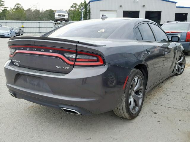 2C3CDXHGXGH139915 - 2016 DODGE CHARGER SX GRAY photo 4