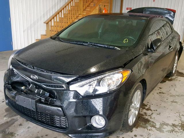 KNAFX6A80G5579546 - 2016 KIA FORTE EX BLACK photo 2