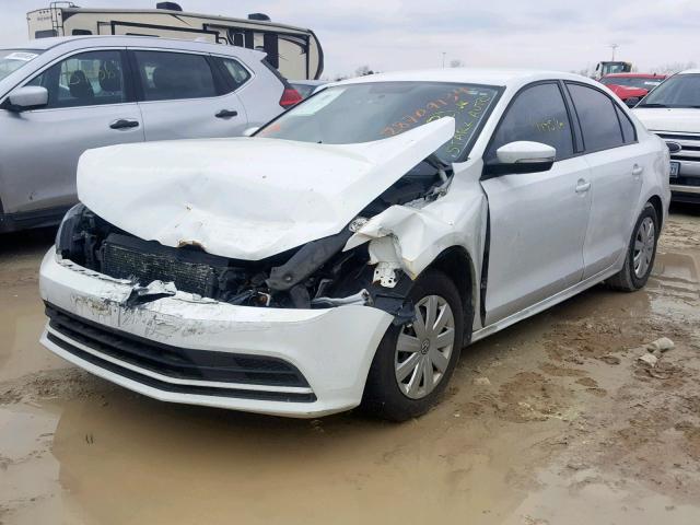 3VW2K7AJ6FM204498 - 2015 VOLKSWAGEN JETTA BASE WHITE photo 2