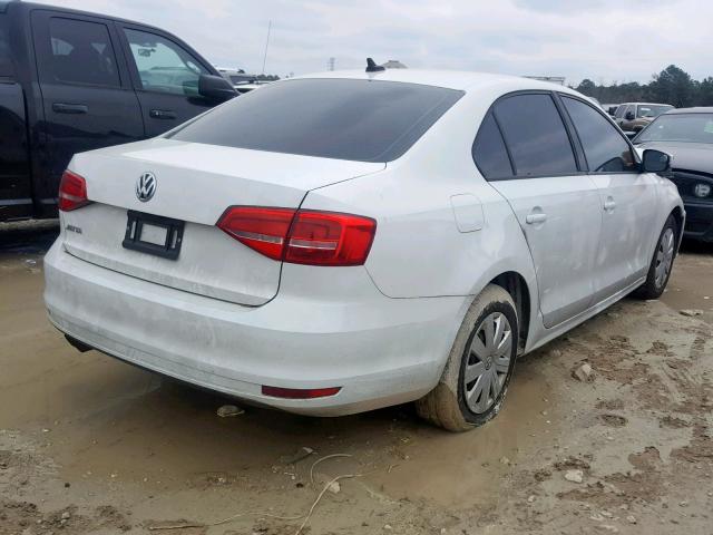 3VW2K7AJ6FM204498 - 2015 VOLKSWAGEN JETTA BASE WHITE photo 4