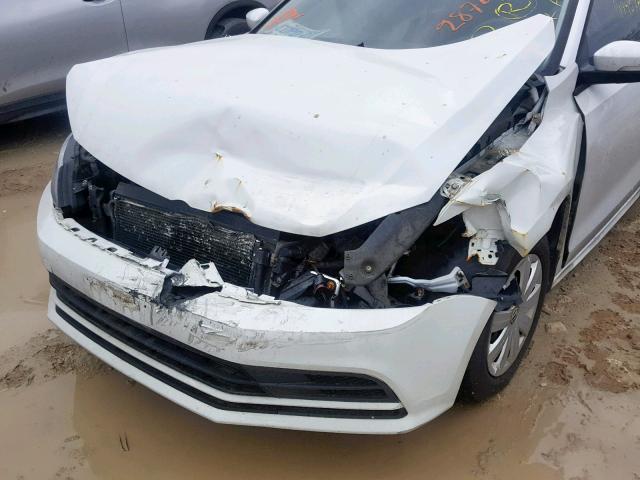 3VW2K7AJ6FM204498 - 2015 VOLKSWAGEN JETTA BASE WHITE photo 9