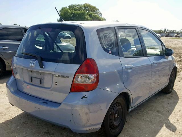 JHMGD38438S033911 - 2008 HONDA FIT BLUE photo 4