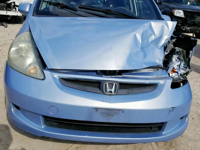 JHMGD38438S033911 - 2008 HONDA FIT BLUE photo 9