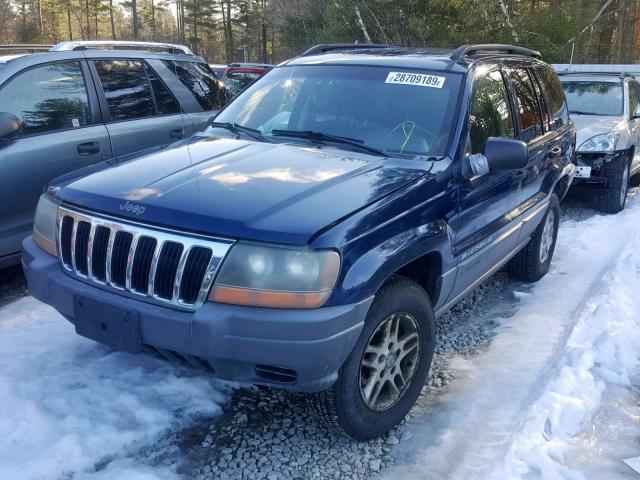 1J4GW48S82C270101 - 2002 JEEP GRAND CHER BLUE photo 2