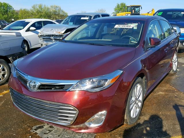 4T1BK1EB9EU129675 - 2014 TOYOTA AVALON BAS RED photo 2