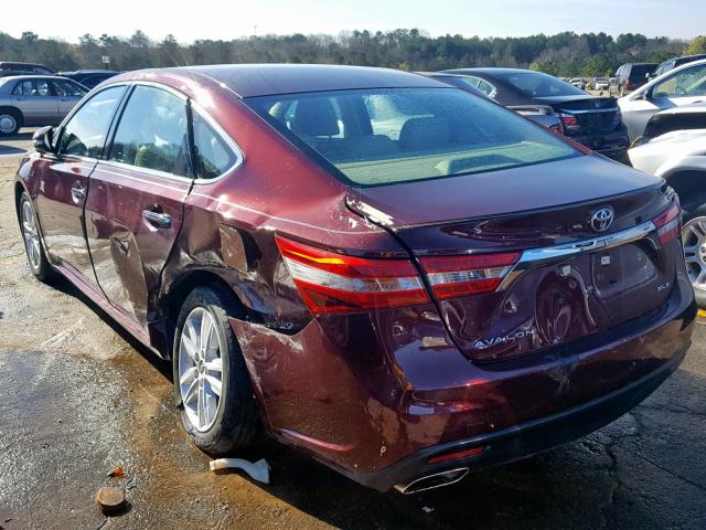 4T1BK1EB9EU129675 - 2014 TOYOTA AVALON BAS RED photo 3