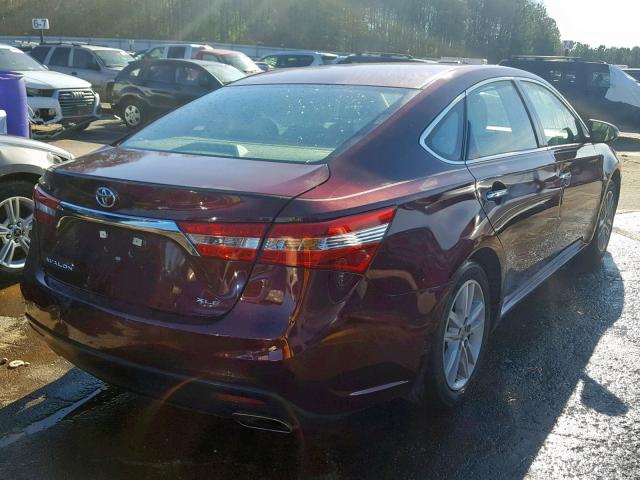 4T1BK1EB9EU129675 - 2014 TOYOTA AVALON BAS RED photo 4