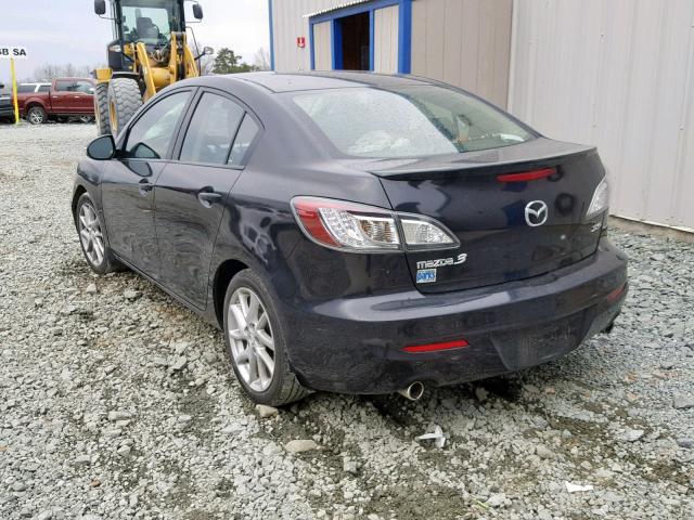 JM1BL1W55C1691761 - 2012 MAZDA 3 S BLACK photo 3