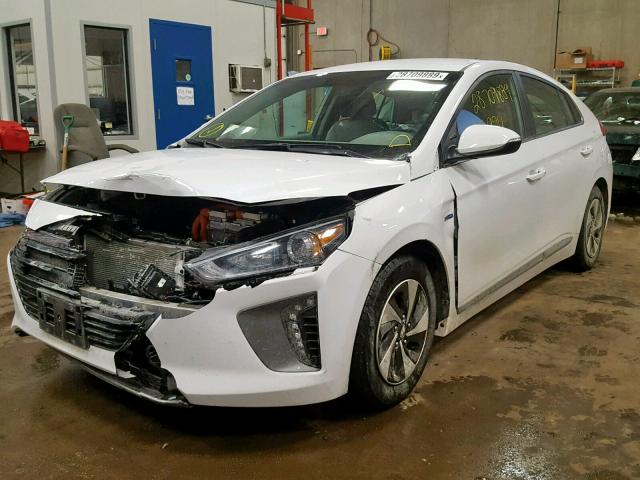 KMHC75LCXJU072034 - 2018 HYUNDAI IONIQ SEL WHITE photo 2