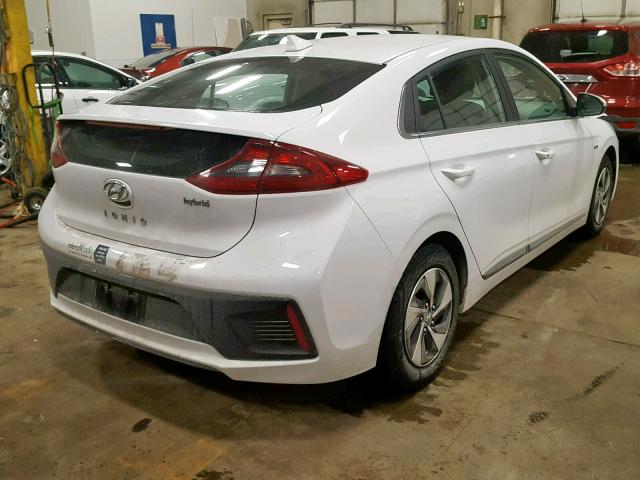 KMHC75LCXJU072034 - 2018 HYUNDAI IONIQ SEL WHITE photo 4