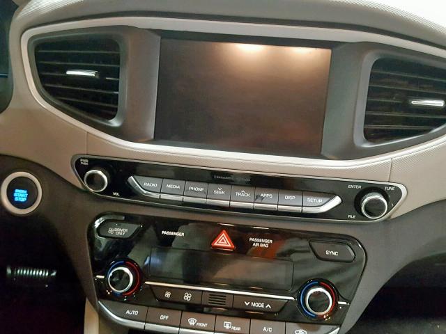 KMHC75LCXJU072034 - 2018 HYUNDAI IONIQ SEL WHITE photo 9