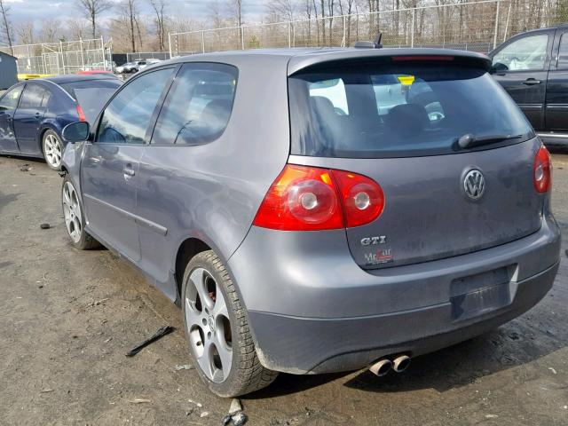 WVWEV71K86W115046 - 2006 VOLKSWAGEN NEW GTI GRAY photo 3