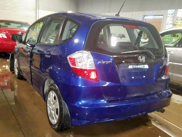 JHMGE8H38CC033696 - 2012 HONDA FIT BLUE photo 3