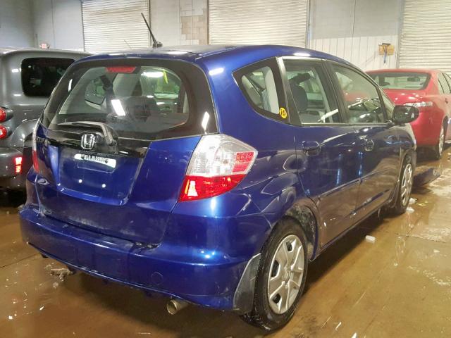 JHMGE8H38CC033696 - 2012 HONDA FIT BLUE photo 4