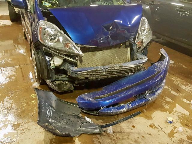 JHMGE8H38CC033696 - 2012 HONDA FIT BLUE photo 9