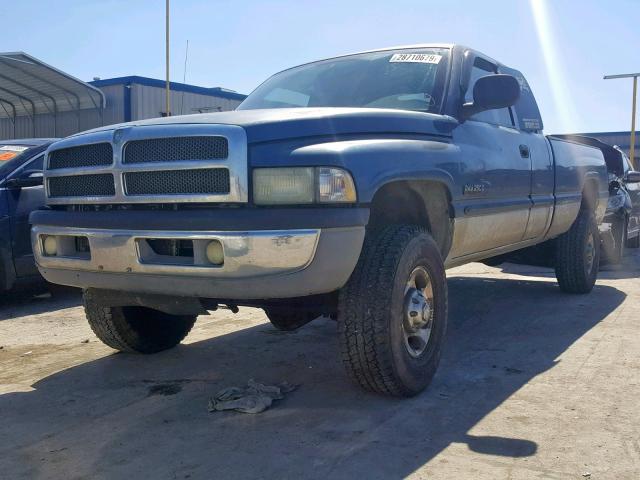 3B7KF23C02M280611 - 2002 DODGE RAM 2500 BLUE photo 2