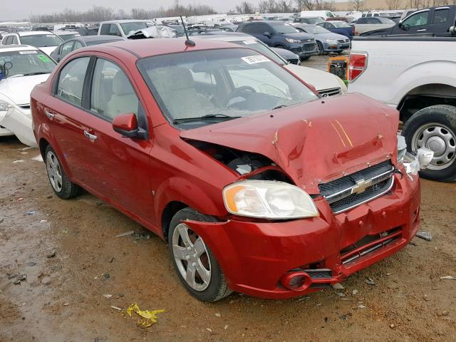 KL1TG56E69B619994 - 2009 CHEVROLET AVEO LT RED photo 1