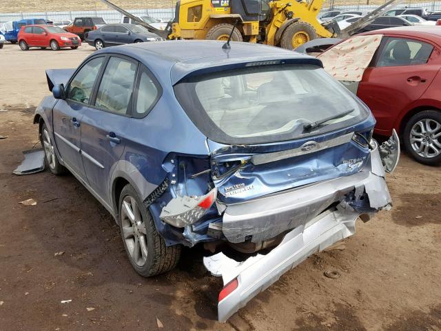 JF1GH63698H813690 - 2008 SUBARU IMPREZA OU BLUE photo 3