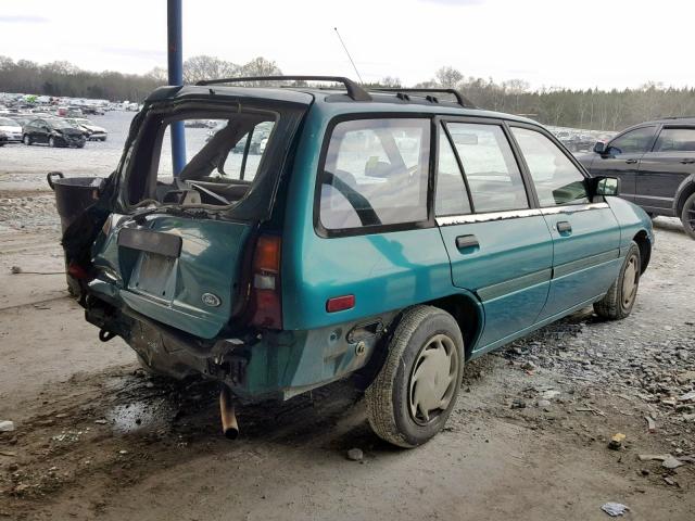 1FAPP15J2PW158595 - 1993 FORD ESCORT LX BLUE photo 4