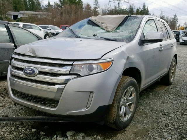 2FMDK4JC5BBA10046 - 2011 FORD EDGE SEL SILVER photo 2