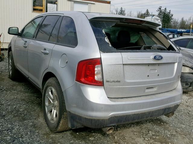 2FMDK4JC5BBA10046 - 2011 FORD EDGE SEL SILVER photo 3