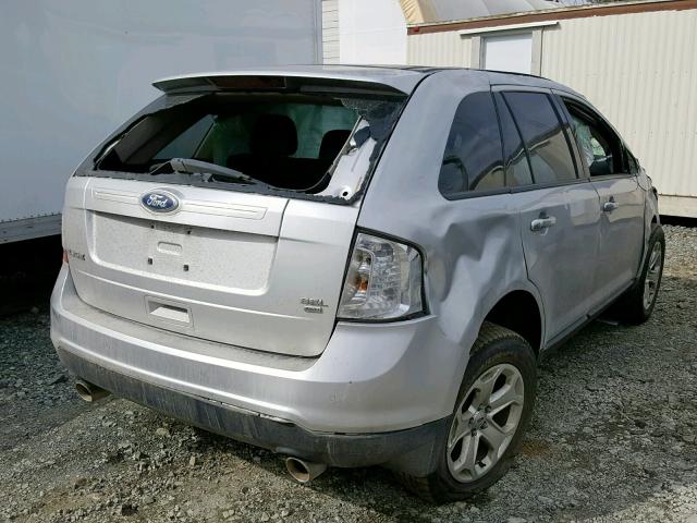 2FMDK4JC5BBA10046 - 2011 FORD EDGE SEL SILVER photo 4