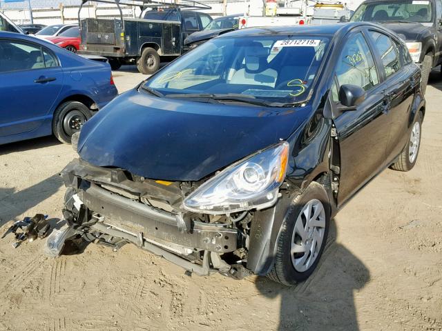 JTDKDTB38F1586178 - 2015 TOYOTA PRIUS C BLACK photo 2