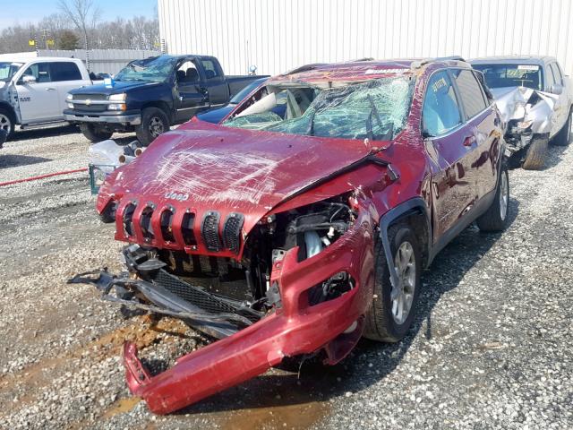 1C4PJLCB5EW323779 - 2014 JEEP CHEROKEE L RED photo 2