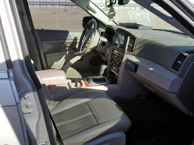 1J8HR58267C702692 - 2007 JEEP GRAND CHER TAN photo 5