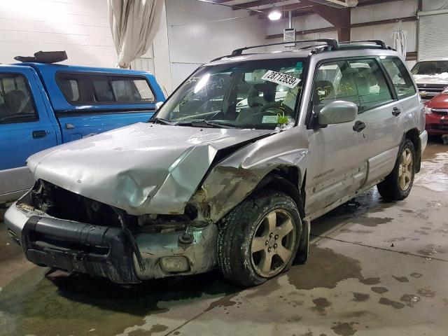 JF1SF65692H728627 - 2002 SUBARU FORESTER S GRAY photo 2