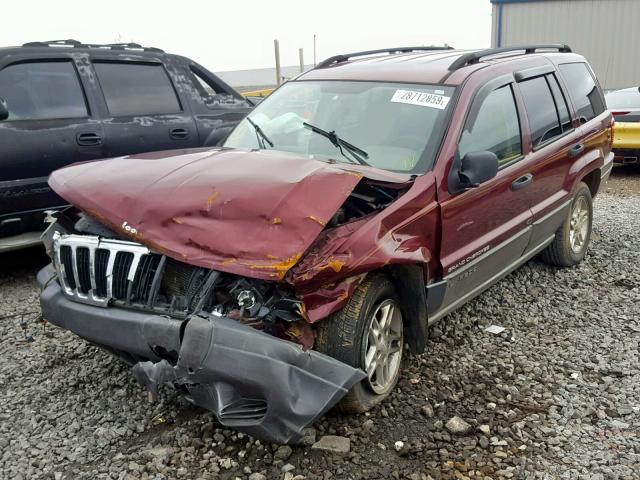 1J4GX48S13C522611 - 2003 JEEP GRAND CHER MAROON photo 2