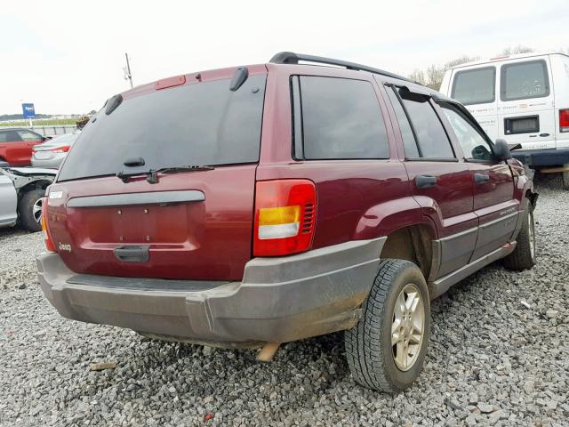 1J4GX48S13C522611 - 2003 JEEP GRAND CHER MAROON photo 4